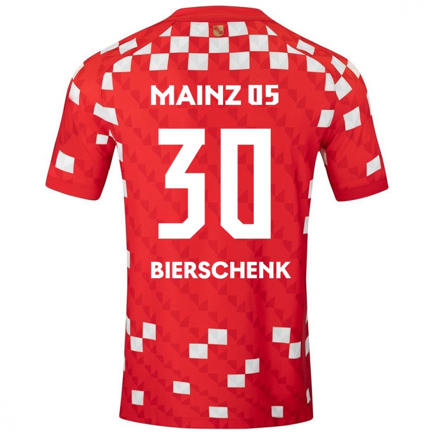 Niño Fútbol Camiseta Lovis Bierschenk #30 Blanco Rojo 1ª Equipación 2024/25