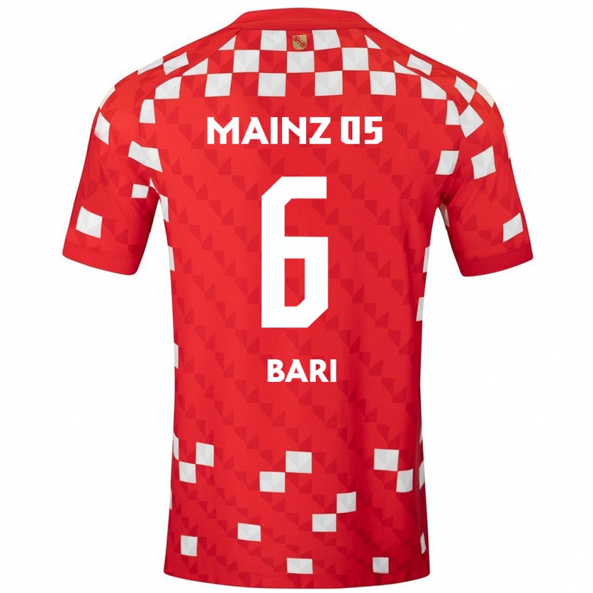 Niño Fútbol Camiseta Lorena Bari #6 Blanco Rojo 1ª Equipación 2024/25