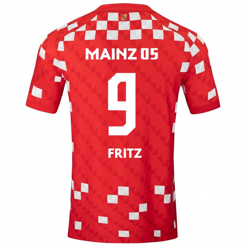 Niño Fútbol Camiseta April Fritz #9 Blanco Rojo 1ª Equipación 2024/25