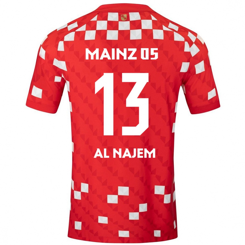 Niño Fútbol Camiseta Salma Al Najem #13 Blanco Rojo 1ª Equipación 2024/25