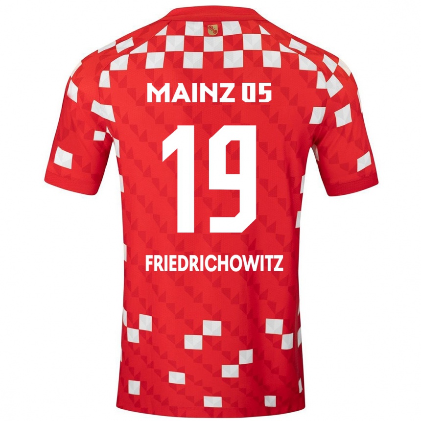 Niño Fútbol Camiseta Anna Friedrichowitz #19 Blanco Rojo 1ª Equipación 2024/25