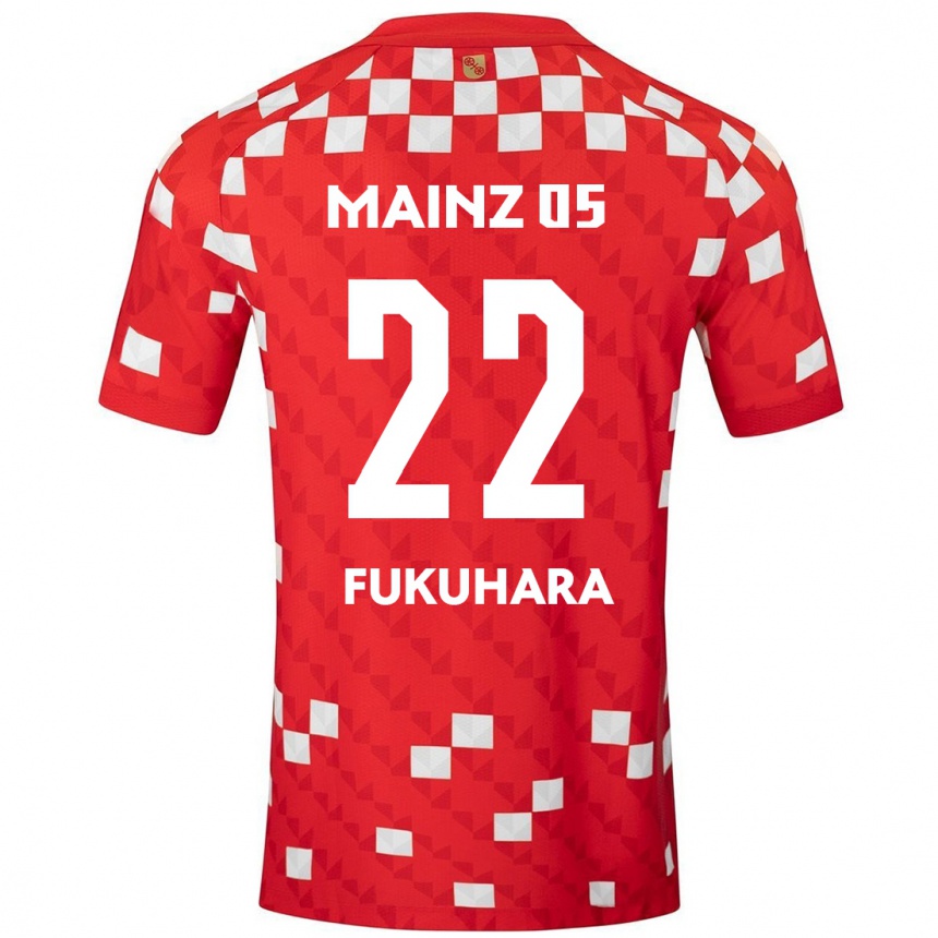 Niño Fútbol Camiseta Yuuka Fukuhara #22 Blanco Rojo 1ª Equipación 2024/25