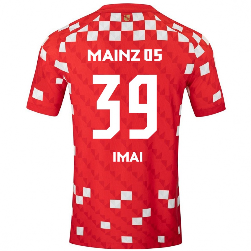 Niño Fútbol Camiseta Yurina Imai #39 Blanco Rojo 1ª Equipación 2024/25