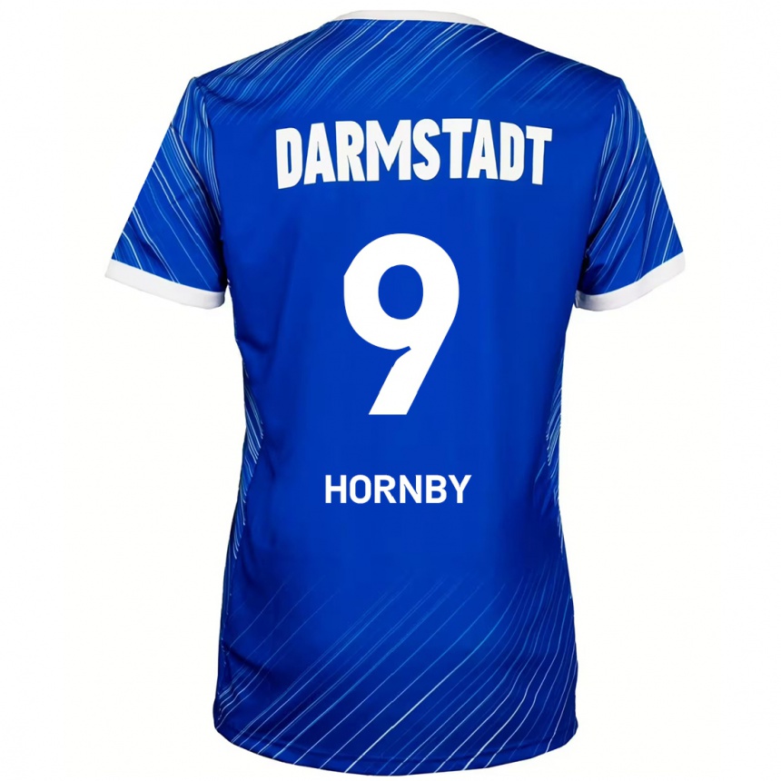 Niño Fútbol Camiseta Fraser Hornby #9 Azul Blanco 1ª Equipación 2024/25