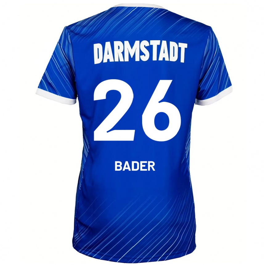 Niño Fútbol Camiseta Matthias Bader #26 Azul Blanco 1ª Equipación 2024/25