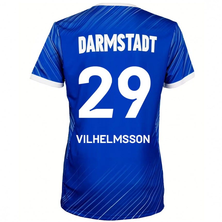 Niño Fútbol Camiseta Oscar Vilhelmsson #29 Azul Blanco 1ª Equipación 2024/25