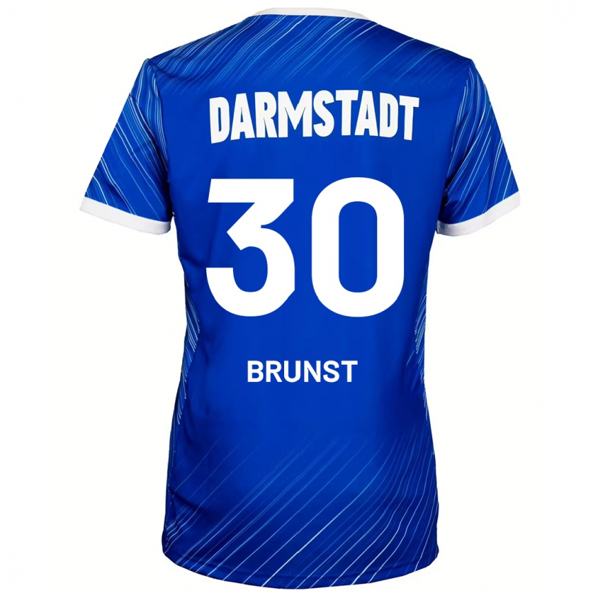 Niño Fútbol Camiseta Alexander Brunst #30 Azul Blanco 1ª Equipación 2024/25