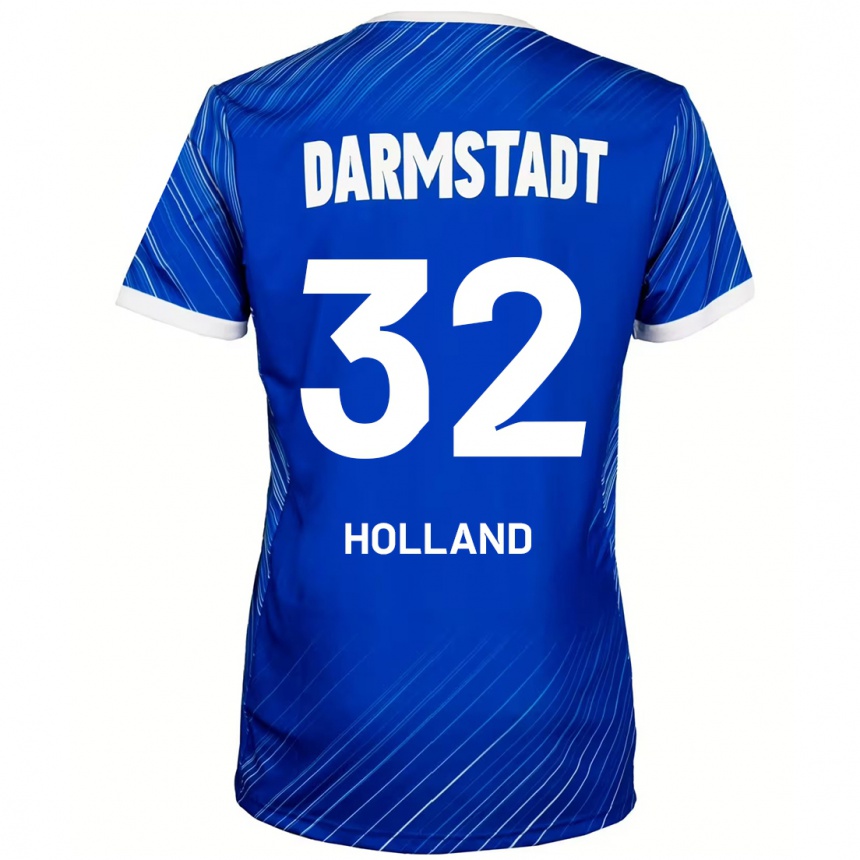 Niño Fútbol Camiseta Fabian Holland #32 Azul Blanco 1ª Equipación 2024/25