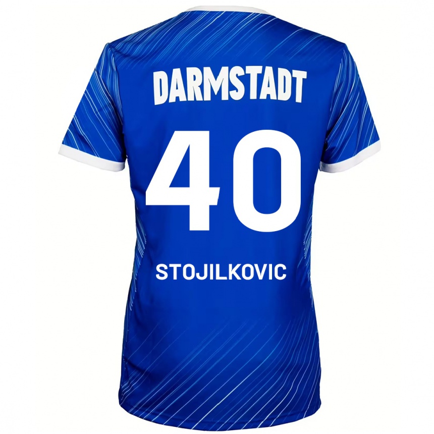 Niño Fútbol Camiseta Filip Stojilkovic #40 Azul Blanco 1ª Equipación 2024/25