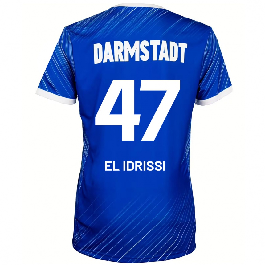 Niño Fútbol Camiseta Othmane El Idrissi #47 Azul Blanco 1ª Equipación 2024/25