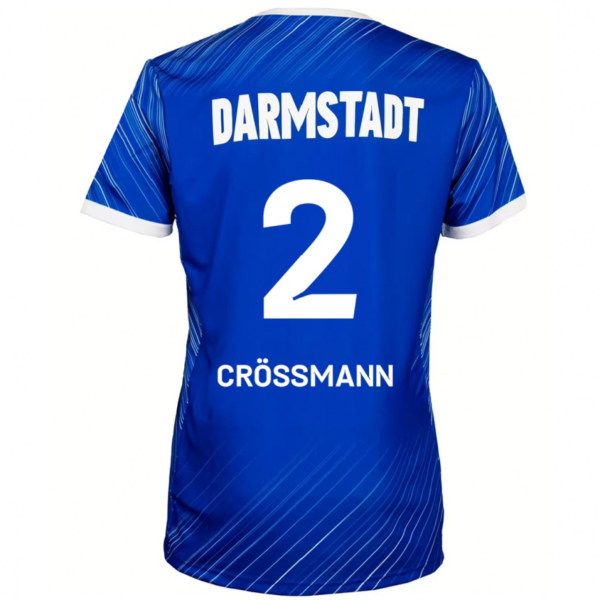 Niño Fútbol Camiseta Elias Crößmann #2 Azul Blanco 1ª Equipación 2024/25