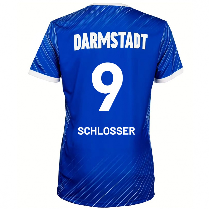 Niño Fútbol Camiseta Mika Schlosser #9 Azul Blanco 1ª Equipación 2024/25