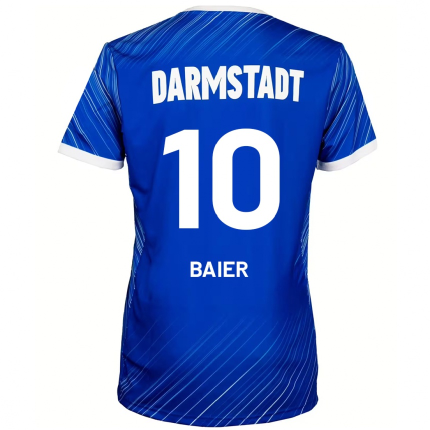 Niño Fútbol Camiseta Nico Baier #10 Azul Blanco 1ª Equipación 2024/25