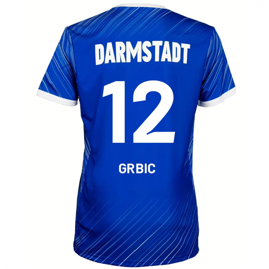 Niño Fútbol Camiseta Viktor Grbic #12 Azul Blanco 1ª Equipación 2024/25