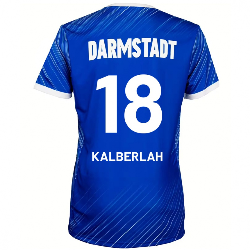 Niño Fútbol Camiseta Simon Kalberlah #18 Azul Blanco 1ª Equipación 2024/25