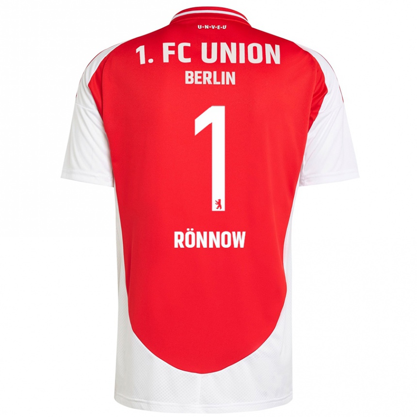 Niño Fútbol Camiseta Frederik Rönnow #1 Rojo Blanco 1ª Equipación 2024/25