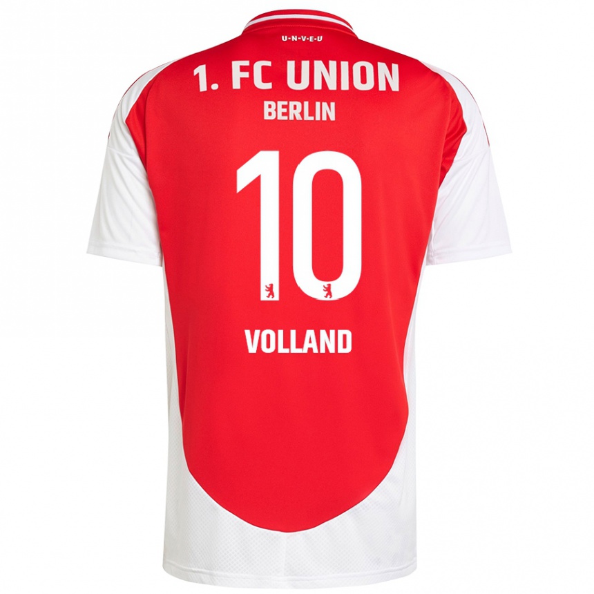 Niño Fútbol Camiseta Kevin Volland #10 Rojo Blanco 1ª Equipación 2024/25