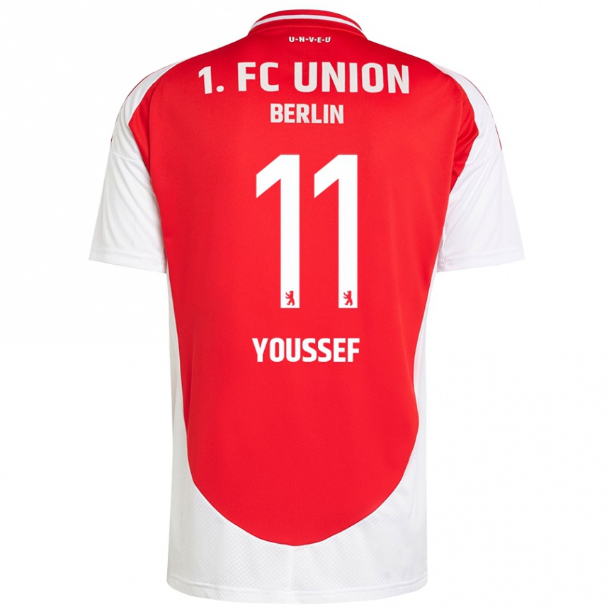 Niño Fútbol Camiseta Nour Youssef #11 Rojo Blanco 1ª Equipación 2024/25