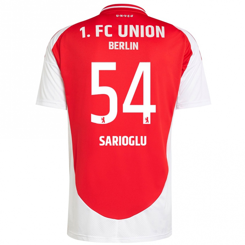 Niño Fútbol Camiseta Defne Sarıoğlu #54 Rojo Blanco 1ª Equipación 2024/25