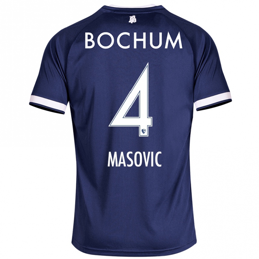 Niño Fútbol Camiseta Erhan Masovic #4 Azul Oscuro 1ª Equipación 2024/25