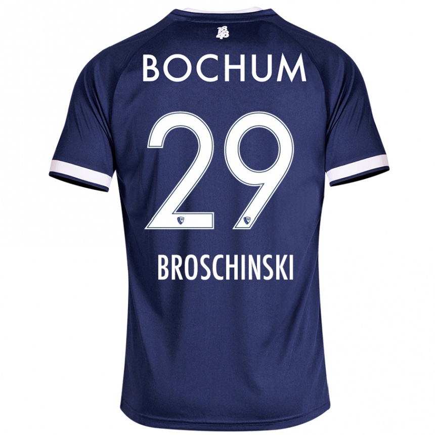 Niño Fútbol Camiseta Moritz Broschinski #29 Azul Oscuro 1ª Equipación 2024/25