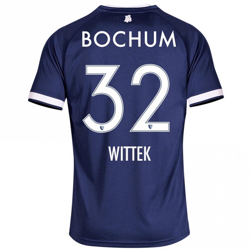 Niño Fútbol Camiseta Maximilian Wittek #32 Azul Oscuro 1ª Equipación 2024/25