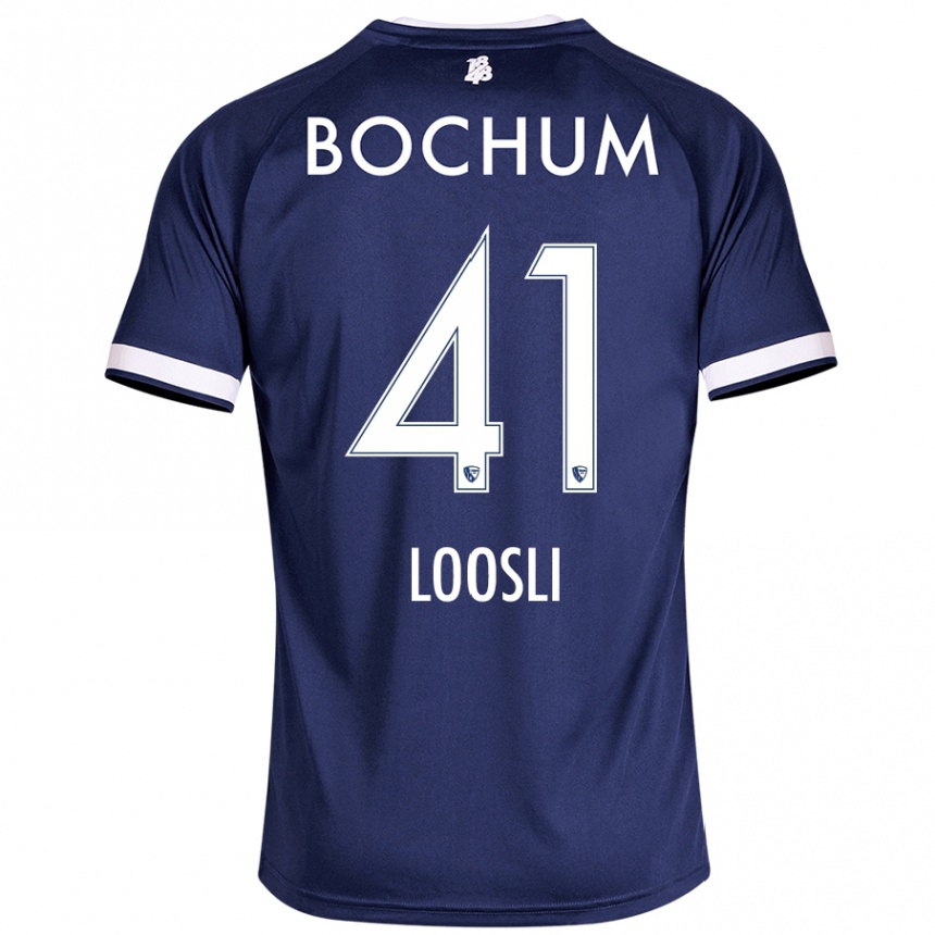 Niño Fútbol Camiseta Noah Loosli #41 Azul Oscuro 1ª Equipación 2024/25