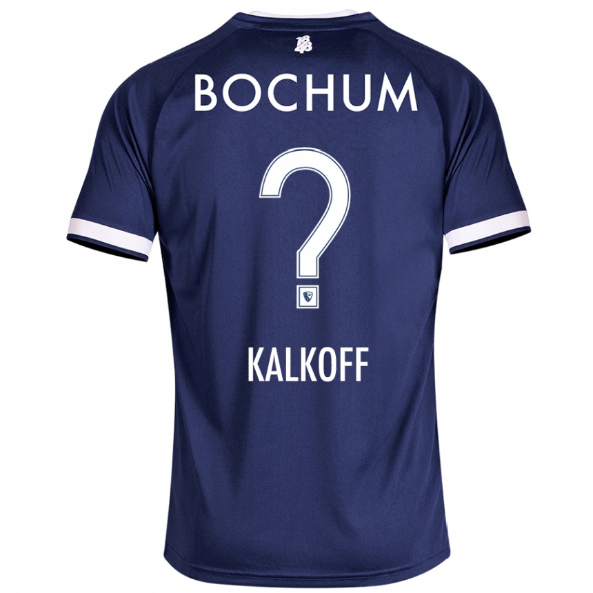 Niño Fútbol Camiseta Jona Kalkoff #0 Azul Oscuro 1ª Equipación 2024/25