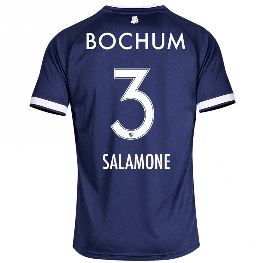 Niño Fútbol Camiseta Elia-Giona Salamone #3 Azul Oscuro 1ª Equipación 2024/25