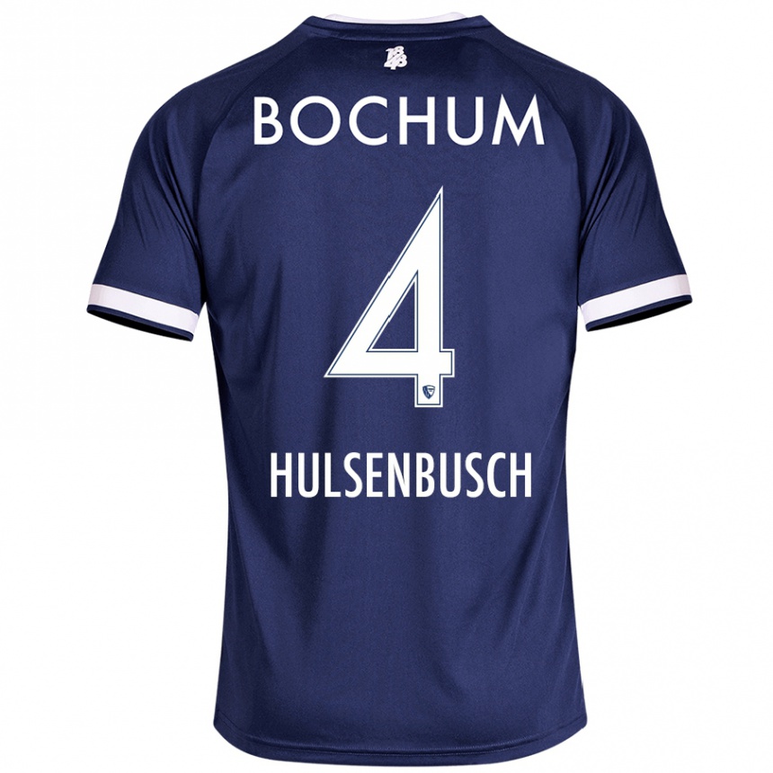 Niño Fútbol Camiseta Daniel Hülsenbusch #4 Azul Oscuro 1ª Equipación 2024/25