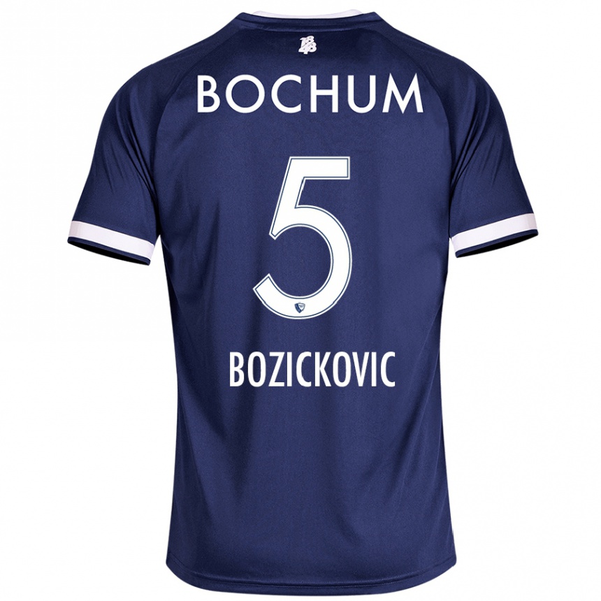 Niño Fútbol Camiseta Niko Bozickovic #5 Azul Oscuro 1ª Equipación 2024/25