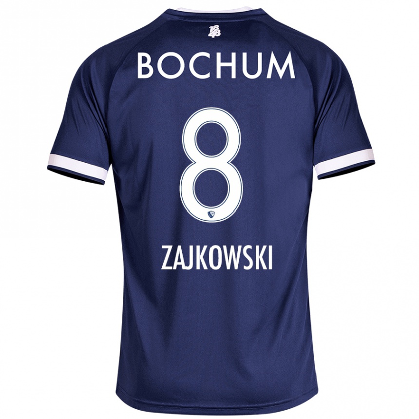 Niño Fútbol Camiseta Cedric Zajkowski #8 Azul Oscuro 1ª Equipación 2024/25