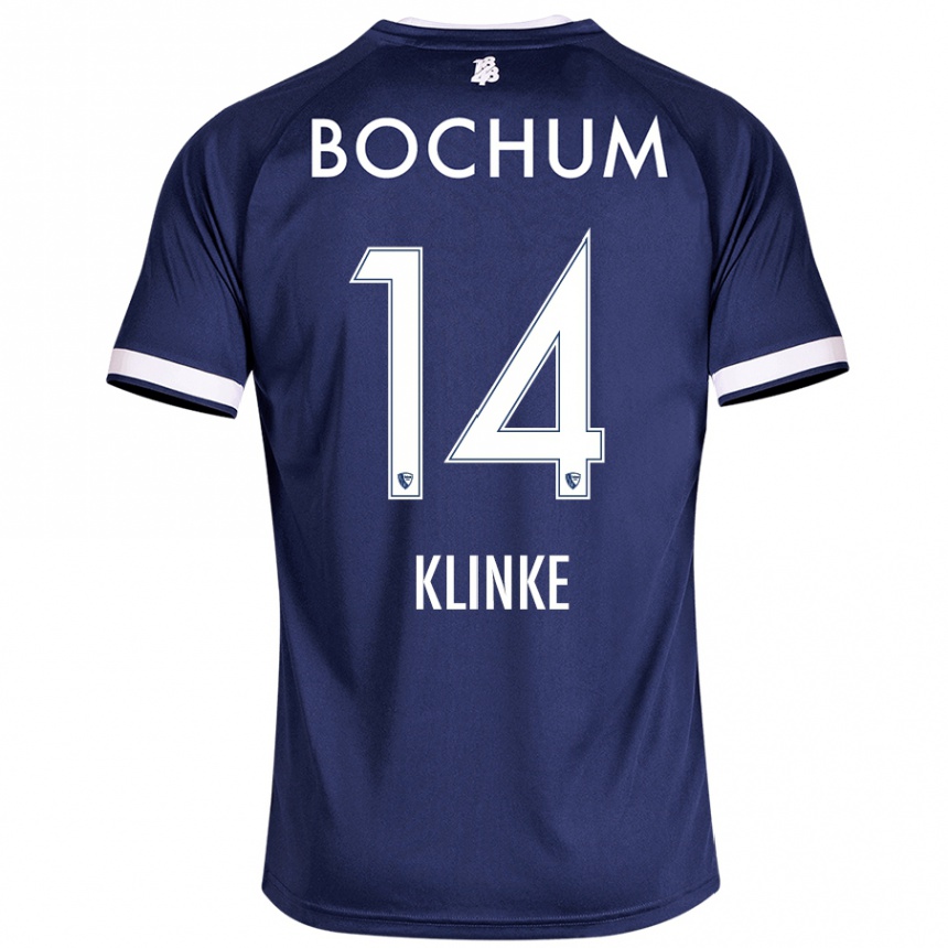 Niño Fútbol Camiseta Niklas Klinke #14 Azul Oscuro 1ª Equipación 2024/25