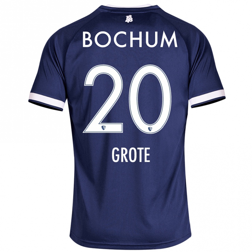 Niño Fútbol Camiseta Dennis Grote #20 Azul Oscuro 1ª Equipación 2024/25