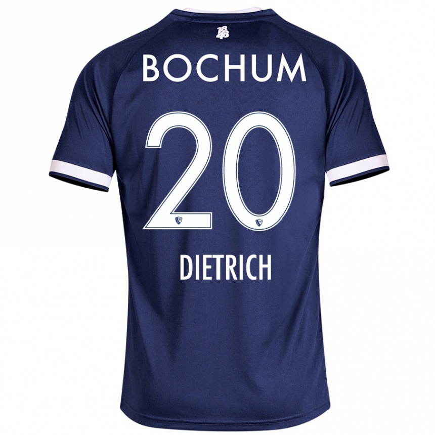 Niño Fútbol Camiseta Sam Dietrich #20 Azul Oscuro 1ª Equipación 2024/25