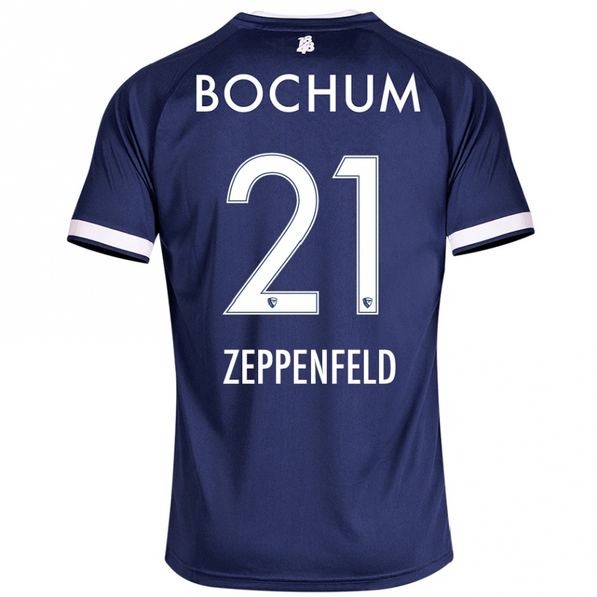 Niño Fútbol Camiseta Paul Zeppenfeld #21 Azul Oscuro 1ª Equipación 2024/25