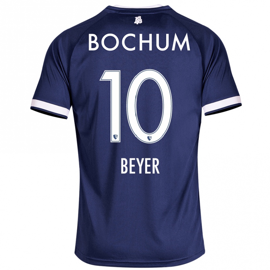 Niño Fútbol Camiseta Pia Beyer #10 Azul Oscuro 1ª Equipación 2024/25