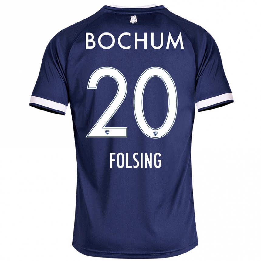 Niño Fútbol Camiseta Amelie Fölsing #20 Azul Oscuro 1ª Equipación 2024/25