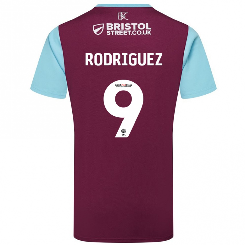 Niño Fútbol Camiseta Jay Rodríguez #9 Borgoña Azul Cielo 1ª Equipación 2024/25