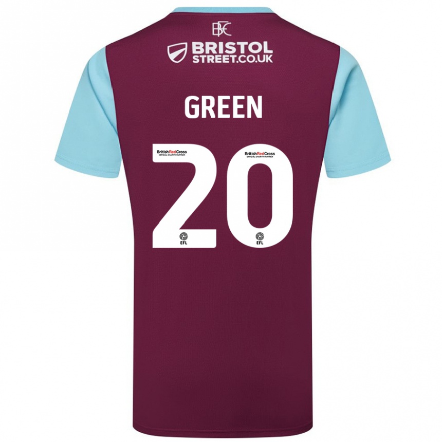 Niño Fútbol Camiseta Etienne Green #20 Borgoña Azul Cielo 1ª Equipación 2024/25