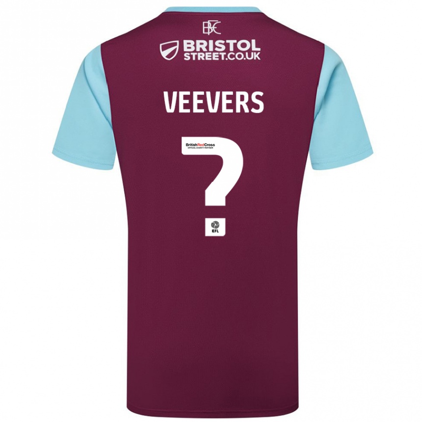 Niño Fútbol Camiseta Charlie Veevers #0 Borgoña Azul Cielo 1ª Equipación 2024/25