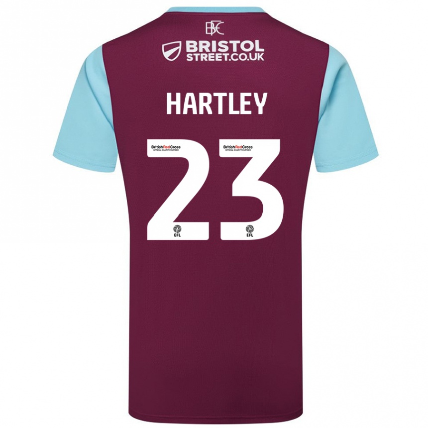 Niño Fútbol Camiseta Naomi Hartley #23 Borgoña Azul Cielo 1ª Equipación 2024/25