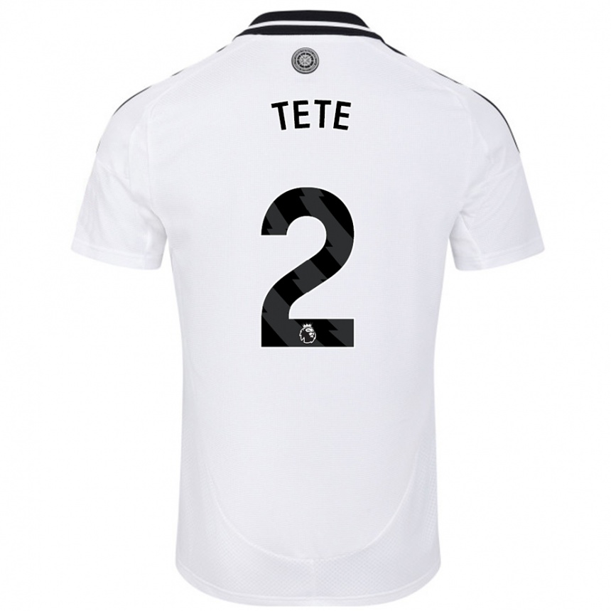 Niño Fútbol Camiseta Kenny Tete #2 Blanco 1ª Equipación 2024/25