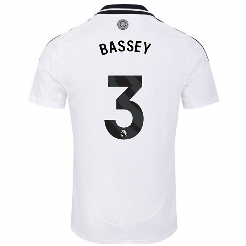 Niño Fútbol Camiseta Calvin Bassey #3 Blanco 1ª Equipación 2024/25