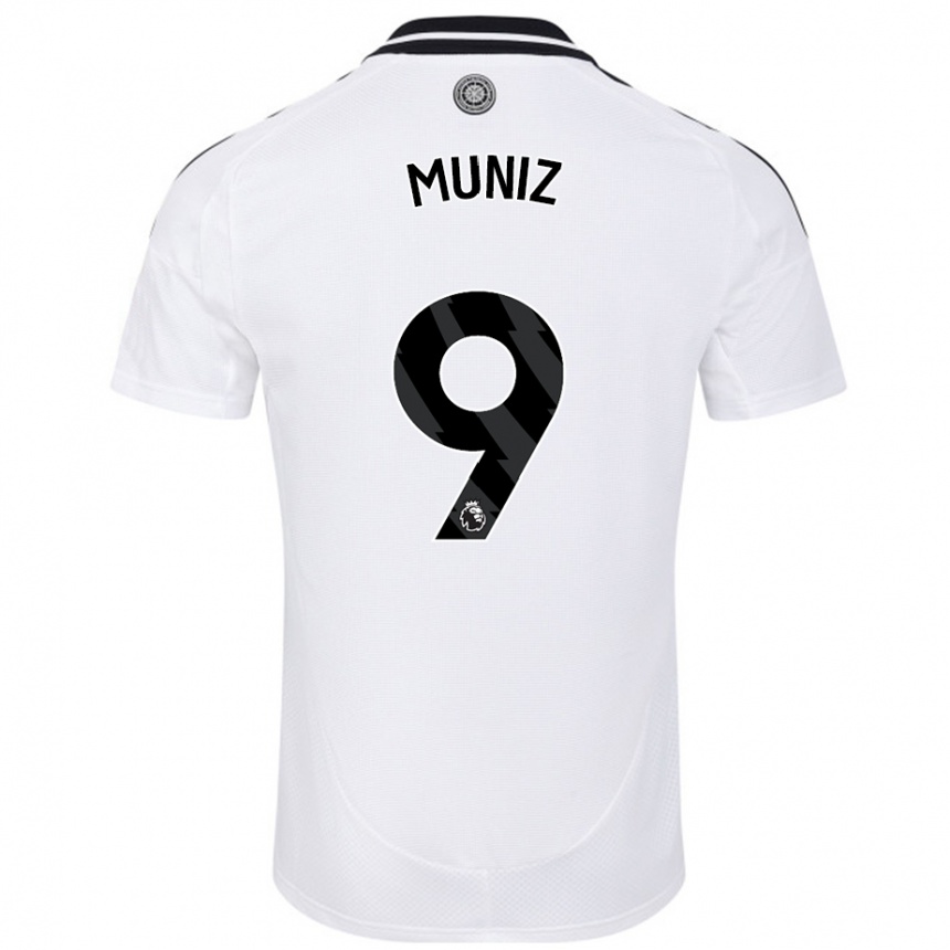 Niño Fútbol Camiseta Rodrigo Muniz #9 Blanco 1ª Equipación 2024/25