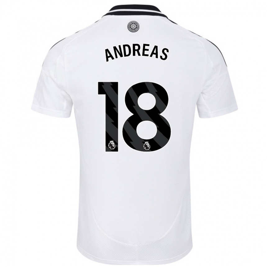 Niño Fútbol Camiseta Andreas Pereira #18 Blanco 1ª Equipación 2024/25