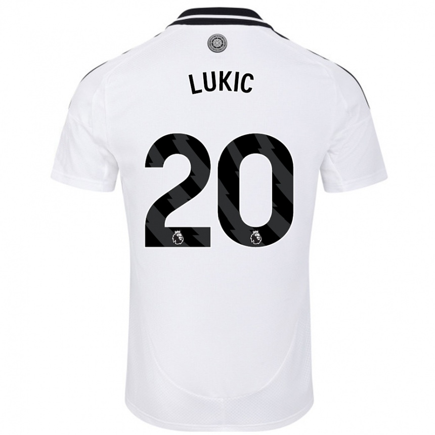 Niño Fútbol Camiseta Saša Lukić #20 Blanco 1ª Equipación 2024/25