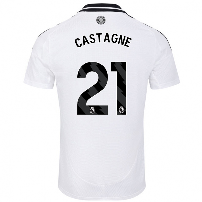 Niño Fútbol Camiseta Timothy Castagne #21 Blanco 1ª Equipación 2024/25