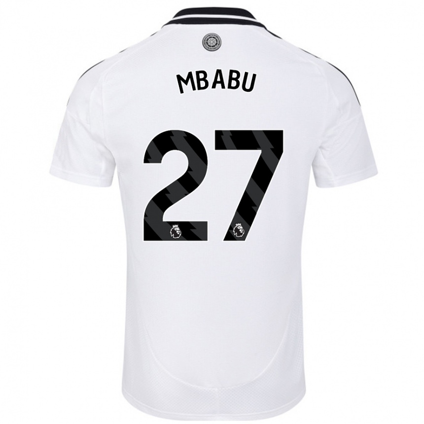 Niño Fútbol Camiseta Kevin Mbabu #27 Blanco 1ª Equipación 2024/25