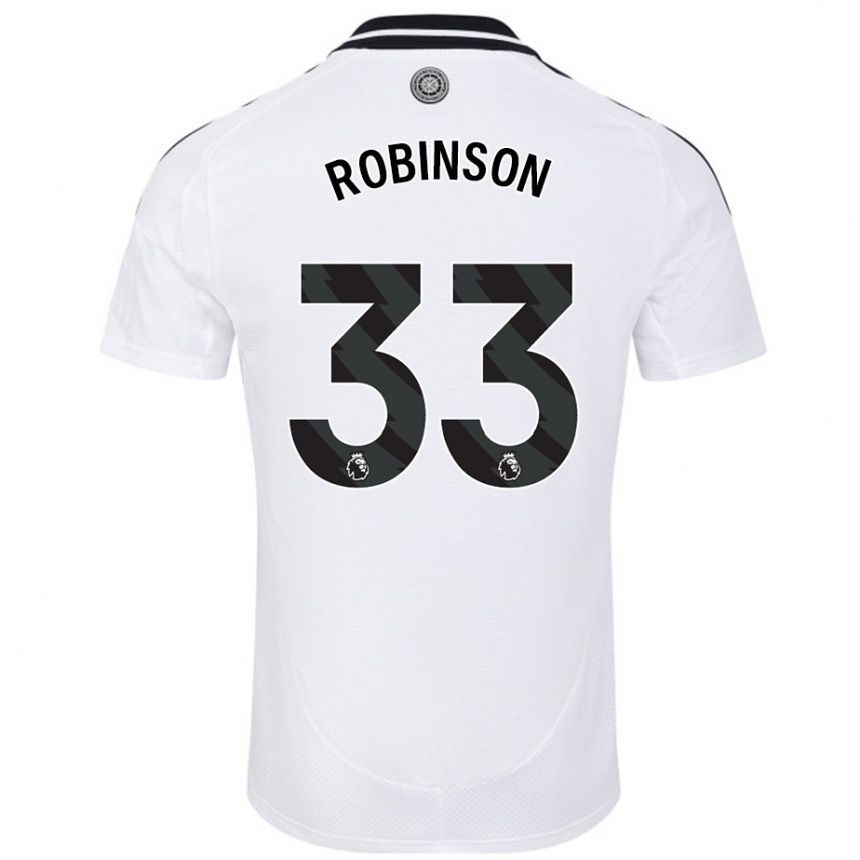 Niño Fútbol Camiseta Antonee Robinson #33 Blanco 1ª Equipación 2024/25